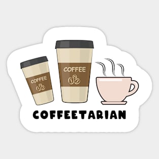 Coffeetarian - Funny Coffee Saying Sticker